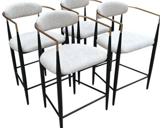 Set of 4 Modernist Barstools, Contemporary

