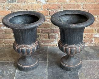 A Pair of Neoclassical Style Planter Urns
