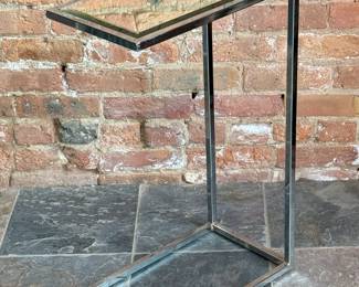 Sleek Modernist Mirrored Tray Table
