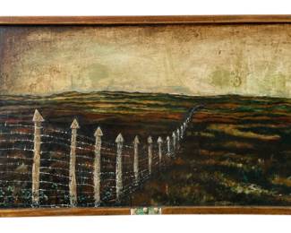 "Rich Man" Mixed Media of Music Notes Over Farmland
