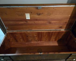 Interior of Lane cedar chest