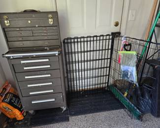Kennedy tool chest, dog crate