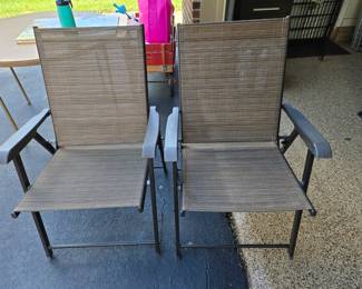 Outdoor folding chairs
