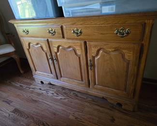 Oak buffet - has top that is not pictured