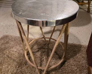 Metal top side table