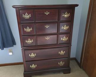 Dark wood chest of drawers