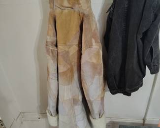 Large coat - men's leather fleece 