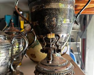 antique silver-plated teapot, likely from the Victorian era (late 19th century), possibly around the 1890s