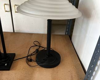 90s Bazz Table Lamp Postmodern Memphis Cast Iron Glass Halogen Vintage
