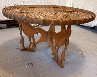 Folding Wicker Table