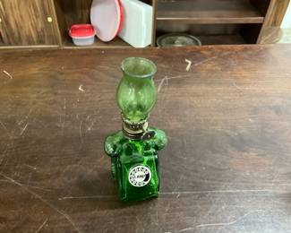 Clear Glass Telephone Shaped Base Oil Lamp