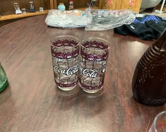 Tiffany Style Stained Glass Coca Cola Glasses