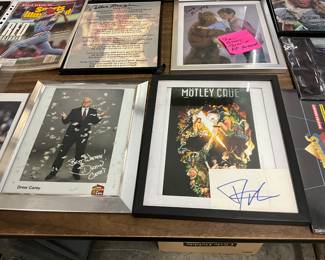 Framed & Signed Drew Carey & Motley Crew Photos