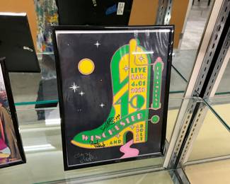 Framed Signed Concert Poster for the Band 49 Winchester at the Paramount 04/01/2023