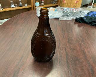 Log Cabin Glass Bottle