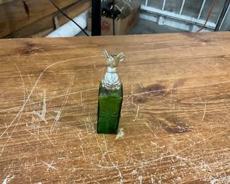 Avon Green Present w/Mouse Cologne Decanter