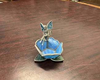Stained Glass Fairy in a Flower