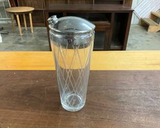Etched Glass Cocktail Shaker