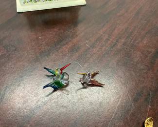 Glass Hummingbird Figurines