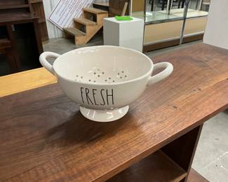 Rae Dunn "Fresh" Ceramic Colander