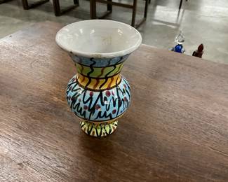 Hand Painted Italian Bud Vase