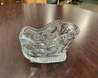 Avon Lead Crystal Sleigh Centerpiece