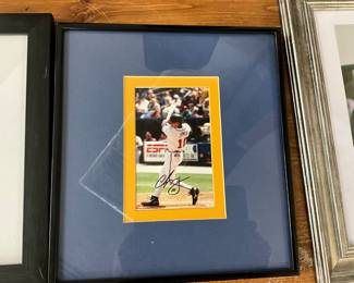 Framed Signed Chipper Jones Atlanta Braves Photo