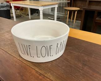 Rae Dunn "Live Love Bark" Dog Bowl