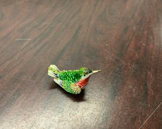 Ruby Throated Hummingbird Trinket Box
