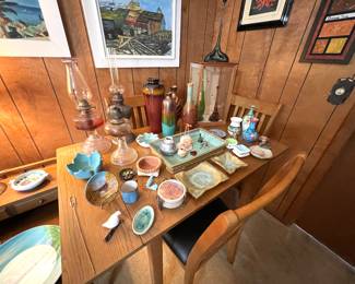 Pottery - Porcelain- Kerosene Lamps…