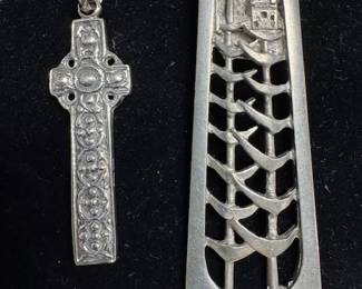 Sterling cross and England made Medallion