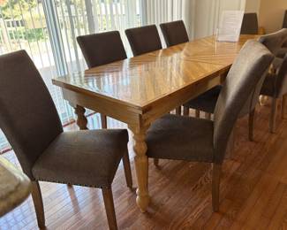 Hand crafted dining room table and chairs