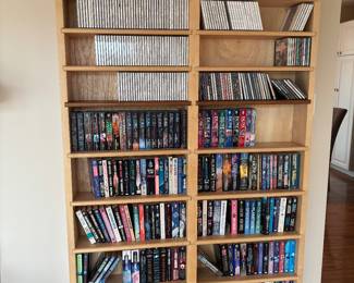 Hand crafted shelves for books  CD and DVD