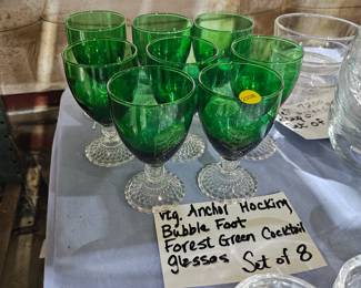 ANCHOR HOCKING BUBBLE FOOT GLASSES