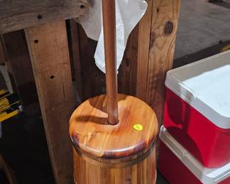 WOODEN BUTTER CHURN