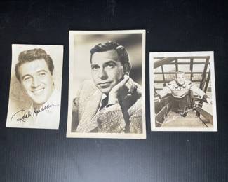 Celebrity postcards vintage: Rock Hudson, Tab Hunter, Jack Webb