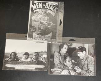 Limited Edition Commemorative Three Stooges prints with COA vtg