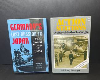 Signed copies Germany’s Last Mission to Japan & Action Stations 