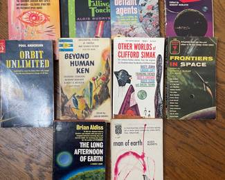 Vintage SciFi & Fantasy novels: Anderson, Aldiss, Budry’s, Norton & more 