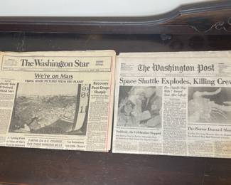 The Washington Star, Mars Landing & The Washington Post, Space Shuttle Explodes 