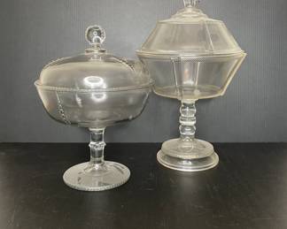 Pedestal candy dishes vtg