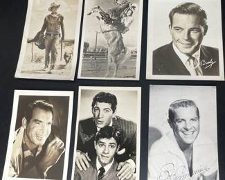 Vintage celebrity postcards: John Wayne, Roy Rogers, Bob Cummings & more