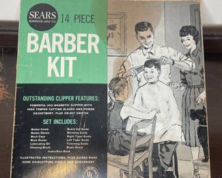 Sears 14 pc Barber kit vintage 