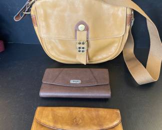 Vintage Fossil & Mabiani bag wallet 