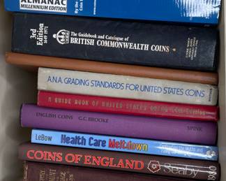 Various coin books 