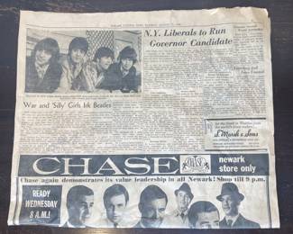Vintage Beatles newspaper article 1966