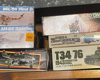 Vintage model kits: Tamiya, Revell, Monogram