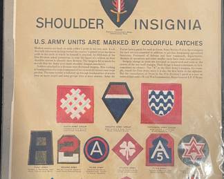 U.S. Army Units Patches Vintage Print Ad 