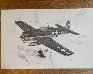Grumman F6F Hellcat drawing