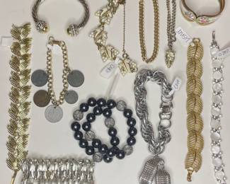 Bracelets include Coro, Krementz, Lisner, White House Black Market 